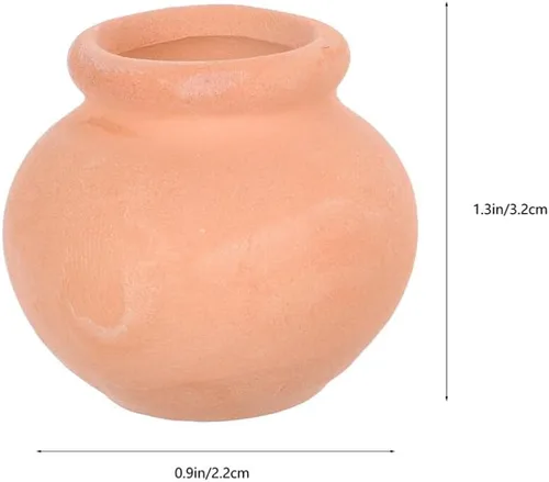 Vista 6 de Sewroro 9 mini macetas de cerámica para suculentas, pequeñas macetas de arcilla para espacios pequeños y decoración de oficina