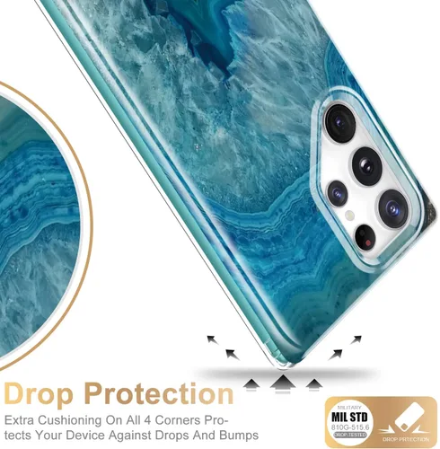 Vista 5 de Esdot Funda protectora para Samsung Galaxy S22 Ultra, de grado militar, resiste caídas de 21 pies (probado), con diseños modernos para mujeres