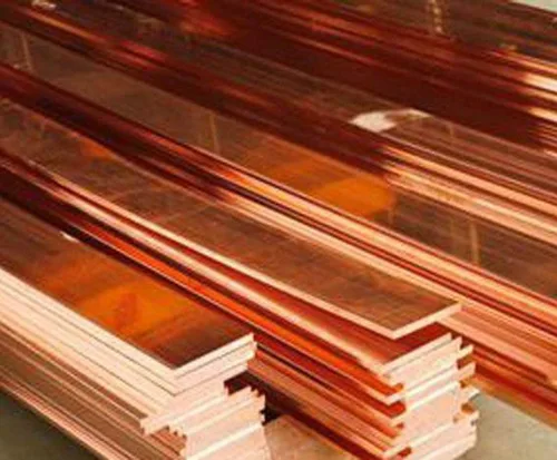 Vista 3 de Placa de barra plana de metal T2 Cu 99% cobre 0.059 in x 0.591 in x 9.843 in