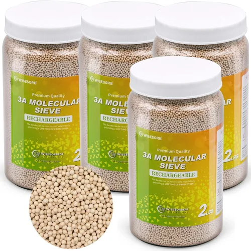 Vista 19 de Wisesorb Perlas desecantes del tamiz molecular de 2 LBS 3A, amortiguadores de humedad del deshumidificador