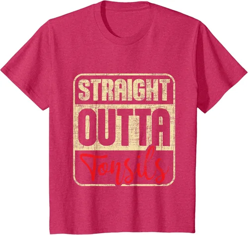 Vista 30 de Straight Outta Amígdalas - Camiseta de recuperación de cirugía de eliminación de amígdalas Asphalt Grey