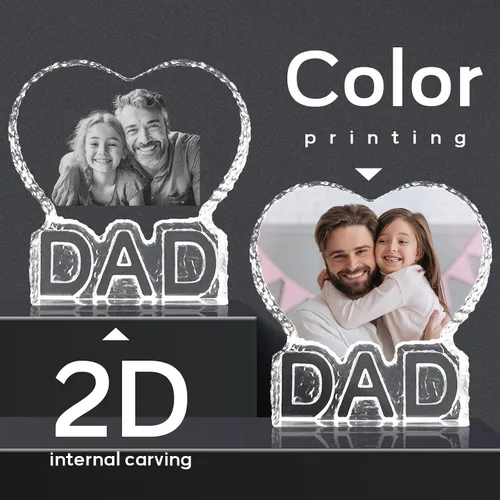 Vista 3 de Foto de cristal 3D personalizada, marco de fotos personalizado con luz nocturna de cristal 3D, el mejor regalo para parejas, amor, mujeres, hombres