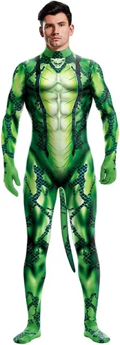 Vista 71 de Disfraz de animal para hombre con estampado de cola grande, overol peludo de elastano para cosplay, fiesta de Halloween