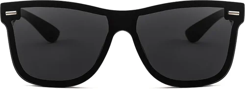 Vista 2 de FEISEDY Gafas de sol reflexivas de una pieza sin montura de moda con lentes de sol reflectantes B4114