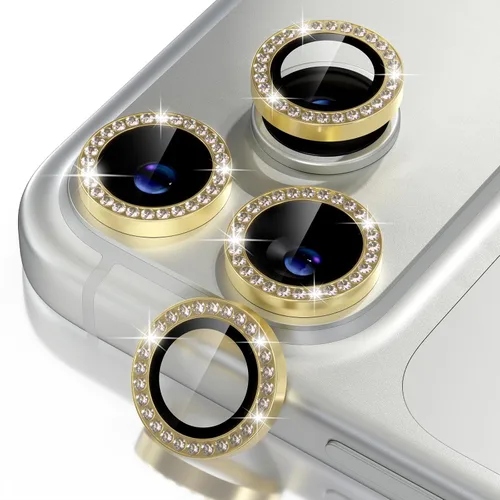 Vista 36 de Misea Compatible con iPhone 16 Pro/iPhone 16 Pro Max, protector de lente de cámara de vidrio templado Ultra-HD, protector de pantalla de anillo Negro