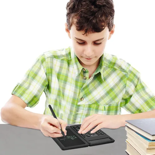 Vista 7 de Calculadora científica con bloc de notas, pantalla LCD de 10 dígitos, calculadora científica plegable, calculadora portátil con tableta de escritura