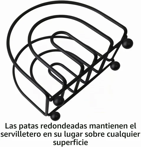 Vista 4 de Blue Donuts Classic Arc Collection - Servilleteros para mesas, servilleteros de granja, servilleteros de mesa de comedor para cocina, color negro