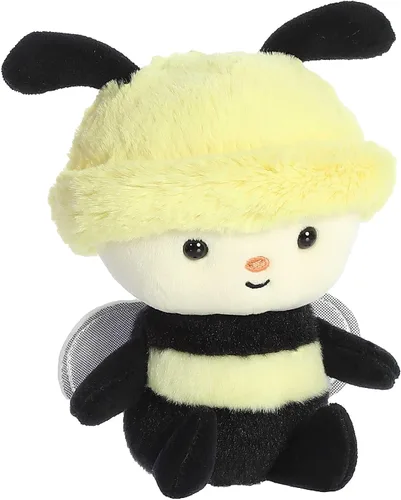 Vista 2 de Aurora® Vibrante Spring Bebe Bugs™ Bumblebee - Animal de peluche – Dije decorativo – Diversión sin fin – Amarillo 7.5 pulgadas