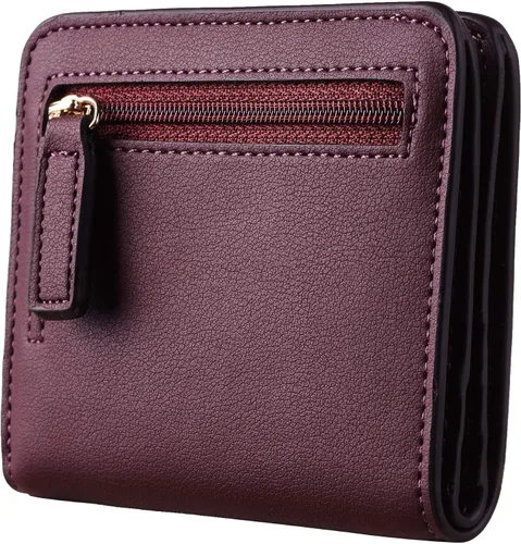 Vista 5 de Toughergun - Cartera de cuero genuino de lujo para mujer con cierre Rfid y ventana de identificación
