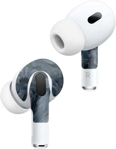 Vista 2 de MightySkins Skin compatible con Apple AirPods Pro 2 – Storm Cloud Funda protectora, duradera y única de vinilo Fácil de aplicar, quitar
