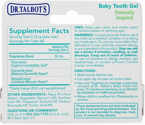 Vista 8 de Dr. Talbot's Gel para dientes de bebé durante el día - 0.53 oz