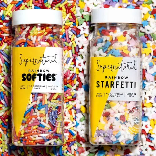 Vista 8 de Supernatural All Natural Sprinkles Juego de Navidad Sin Colorantes, Sin Colorantes Artificiales, Sin Soja, Sin Gluten, Vegano y Espolvoreados