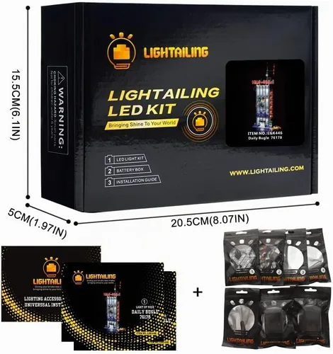 Vista 6 de LIGHTAILING Juego de luces para el modelo de bloques de construcción Daily Bugle – Kit de luz LED compatible con Lego 76178 – no incluye