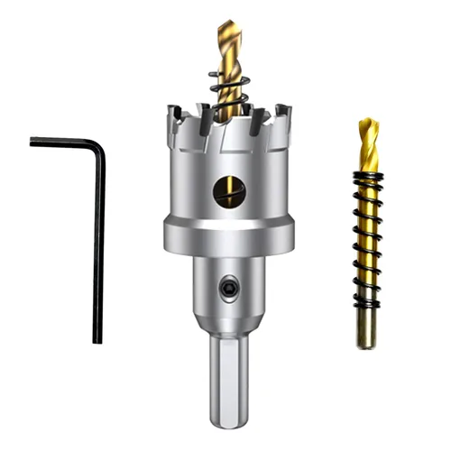 Vista 12 de ASNOMY Broca de sierra perforadora con punta de carburo de tungsteno para metal duro, cortador de sierra de agujero T.C.T de 1/2 pulgada con 2