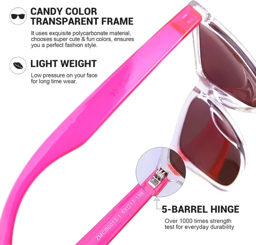 Vista 3 de Gafas de sol para mujer UV400 espejadas apto para exteriores vacaciones conducción