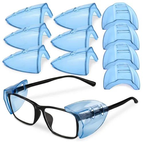 Vista 10 de BURIUS Protectores laterales de seguridad para lentes con clip – Se ajustan al 98% de las gafas Protecciones ligeras de laboratorio