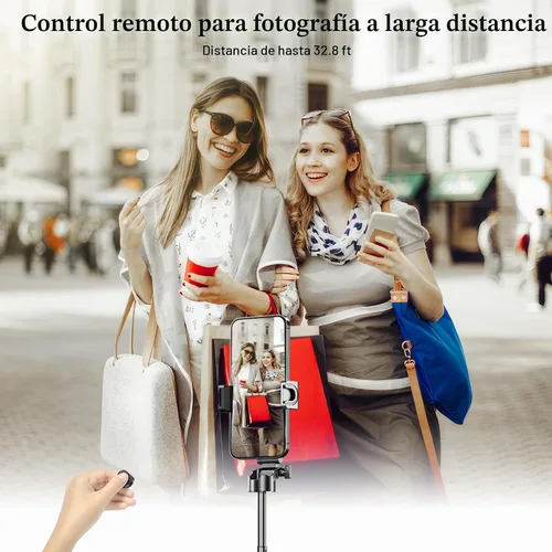 Vista 8 de Mini trípode para selfie, 3 en 1, mini trípode extensible para teléfono with Detachable Remote Pocket Size, Phone Grip, 10m Wireless Shutter, Vlog