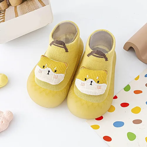 Vista 3 de Squeaky Baby Shoes Animal Cartoon Socks Shoes Toddler Fleece WarmThe Floor Socks Non Slip Prewalker Boots For Toddlers