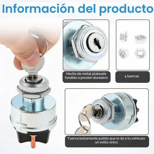 Vista 6 de Interruptor de llave de encendido de 4 posiciones,Interruptor de arranque