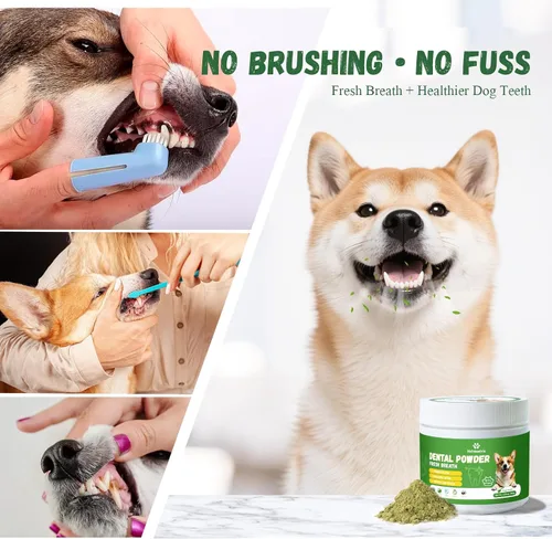 Vista 12 de Polvo Limpiador de Dientes para Perros, Polvo Dental para Perros para Limpieza de Dientes y Refresco de Aliento para Perros con Probiótico