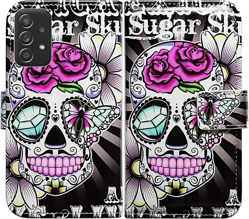 Vista 27 de Bcov Funda para Galaxy A52 5G, diseño de pájaro negro y verde con tapa para teléfono con ranura para tarjetas, soporte para Samsung Galaxy A52 5G