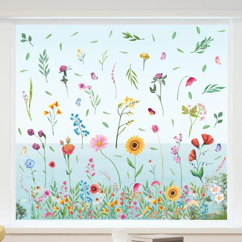 Vista 9 de WALPLUS Decoración de primavera para el Día de San Patricio, de doble cara, reutilizable, despegar y pegar, extraíble para ventana de duende