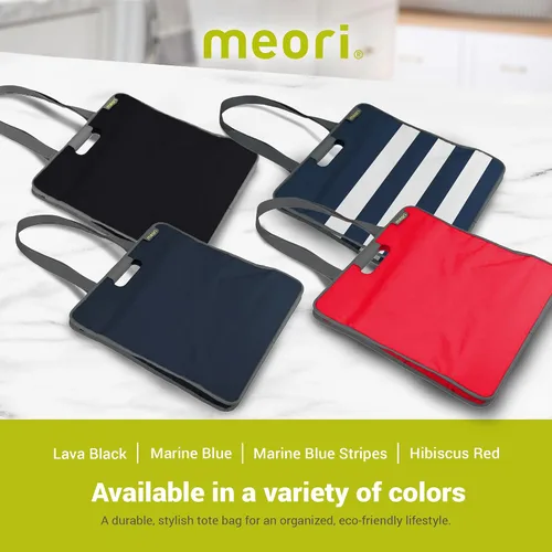 Vista 6 de meori Bolsa grande para mujeres u hombres, extra grande con bolsillo con cremallera, parte inferior dura, correas de hombro y asas de agarre