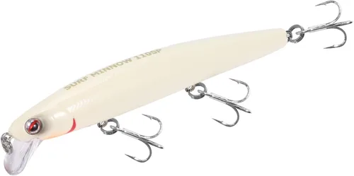Vista 16 de LITTMA Señuelos de pesca de surf de California Señuelos de pesca de agua salada Jerkbait Crankbait Surf Minnow 110 - Sardina metálica Super Glow