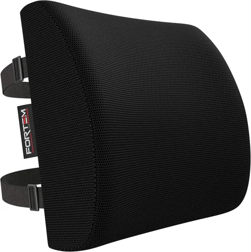 Vista 11 de FORTEM Almohada de apoyo lumbar para silla de oficina, almohada de apoyo Gris claro