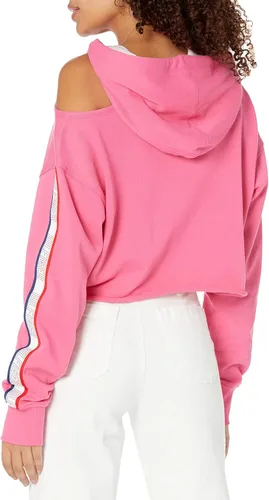 Vista 3 de Tommy Hilfiger Women's Cropped Fit Long Sleeve Hoodie