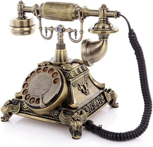 Vista 4 de 1960 - Sistema de decoración de teléfono con cable, estilo antiguo de cerámica