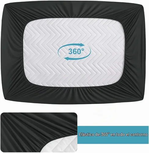 Vista 5 de NTBAY Protector de colchón impermeable, funda de colchón acolchada individual ajustable con bolsillo profundo de 15 pulgadas - lavable a máquina