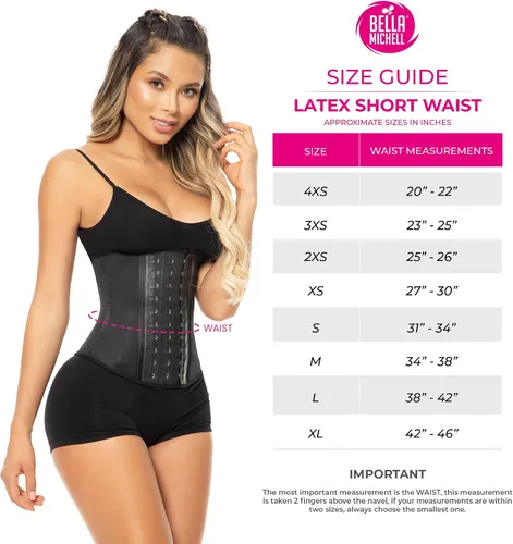 Vista 6 de BELLA MICHELL - Entrenador de cintura colombiano para mujer, faja moldeadora de látex para control de abdomen, faja de cintura y moldeador de cuerpo
