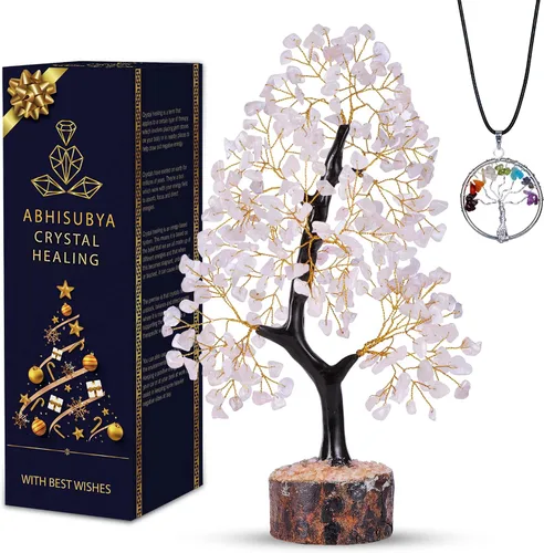 Vista 10 de Cristales de amatista, árbol de cristal, piedras de chakras, árbol de la vida, árbol bonsái, decoración de escritorio, árbol artificial, árbol