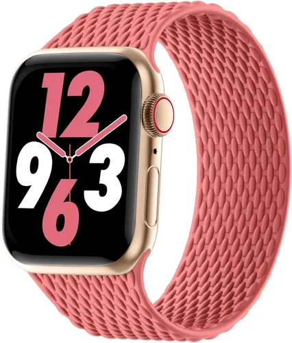 Vista 9 de Silicone Braided Solo Loop Compatible with Apple Watch Band 38mm 40mm 41mm 42mm 44mm 45mm 46mm 49mm, Stretchy Elastic Sport Strap Compatible for