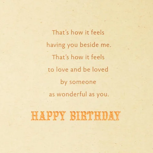 Vista 3 de Hallmark - Tarjeta romántica de cumpleaños (With You Beside Me)