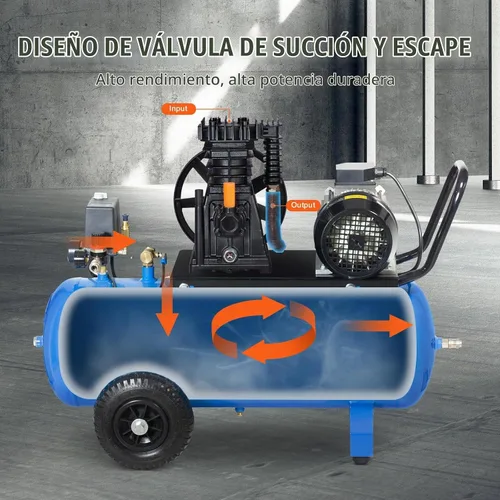 Vista 5 de VEVOR Cabezal de bomba de compresor de aire, 3HP 5.8CFM @ 90PSI, cabezal de bomba de pistón de compresor de aire lubricado con aceite de doble