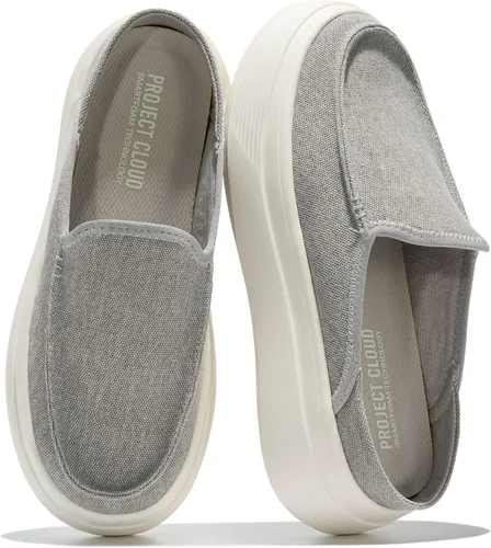 Vista 13 de Project Cloud Platform Loafers for Women - Womens Clogs & Mules Sneakers Negro (Black Canvas)