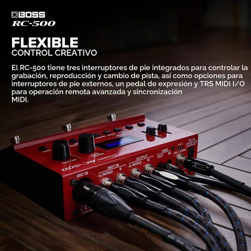Vista 6 de BOSS RC-500 Loop Station Looper Avanzado de Dos Pistas con Mezcla Integrada y Opciones de Control Profundo Calidad de Sonido Líder en su Clase