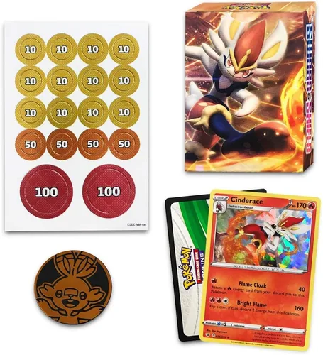 Vista 3 de Pokemon TCG: Baraja temática de Sword & Shield con Cinderace.