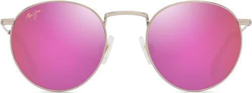 Vista 9 de Maui Jim Gafas de sol redondas Pukaua Oro claro brillante con amarillo/bronce Hcl polarizado