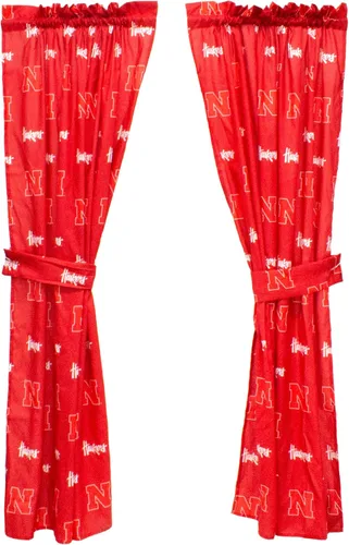 Vista 24 de College Covers Everything Comfy Alabama Crimson Tide - Juego de paneles de cortina, 2 paneles, 2 alzapaños a juego, 42 pulgadas de ancho por 63