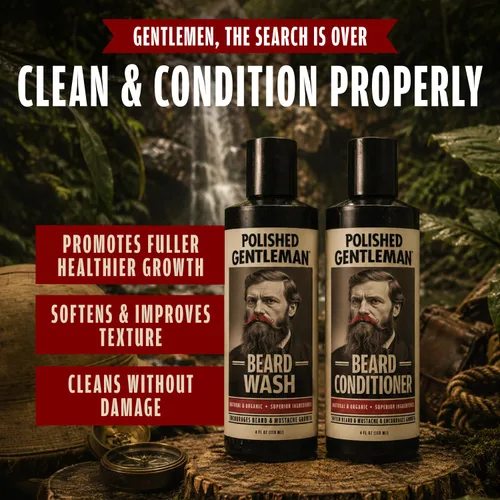 Vista 2 de Polished Gentleman - Juego de champú y acondicionador para barba