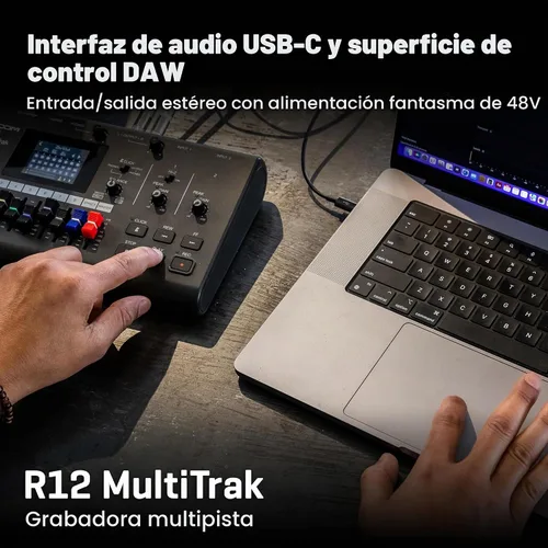Vista 4 de Zoom R12 MultiTrak Grabadora Digital Portátil y Superficie de Control