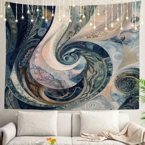 Vista 10 de Shrahala Brown Golden Tapestry, Lion Wall Hanging Hd Print Polyester Backdrop For Dorm Room Bedroom 30 X 40 In