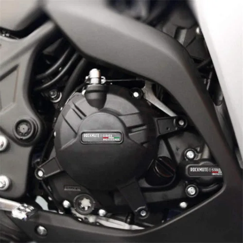 Vista 6 de Protector de choque del motor se adapta a R3 2015-2020 Marco Slider Pad Cubierta del cárter Caja de engranajes Tapa de protección de embrague