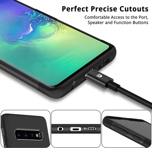 Vista 4 de UNBREAKcable Funda Samsung Galaxy S10 (6.1 pulgadas) - Funda protectora de silicona TPU esmerilada ultrafina para Galaxy S10