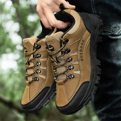 Vista 9 de Zapatos de viaje impermeables para hombre, fascitis plantar, sandalias de moda para verano y otoño, zapatos de senderismo para hombre, suela
