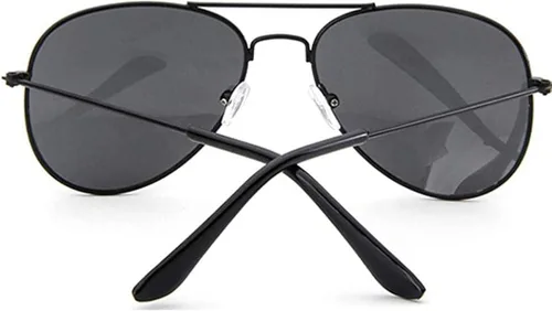 Vista 6 de Wodison Gafas de sol clásicas para niños y niñas lentes de sol reflectantes con marco de metal