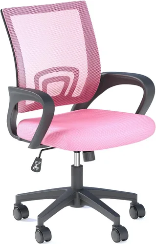 Vista 12 de OS MOTOR Silla de oficina en casa, silla de escritorio ergonómica de malla Negro